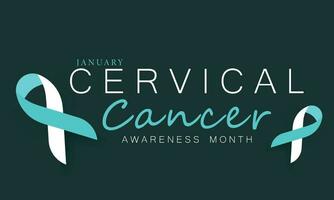 Cervical Cancer awareness month. background, banner, card, poster, template. Vector illustration.