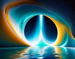 Abstract background resembling the play of light and water currents beneath the ocean's surface. photo