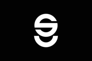 creativo mínimo estilo profesional inicial letra sol s logo diseño modelo en negro antecedentes vector