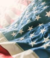 Close-up of american flag stars and stripes photo