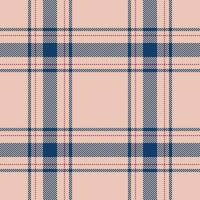 Plaid seamless pattern in pink. Check fabric texture. Vector textile print.