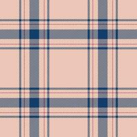 Plaid seamless pattern in pink. Check fabric texture. Vector textile print.