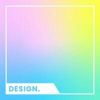 Colorful square gradient background. Social media frame vector illustration.