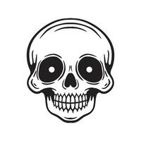 Skull hand drawn illustrations for the design of clothes, stickers, tattoo etc vector