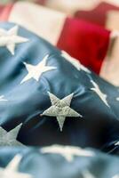 American flag. Usa Flag. Abstract perspective background of stripes and strars with american symbol -  Flag. photo