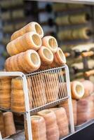 trdelnik tradicional checo eslovaco o húngaro dulce arrollado pastelería foto