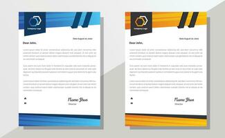 Modern professional corporate letterhead design, letter head, letterhead, creative business or company letterhead design template vector