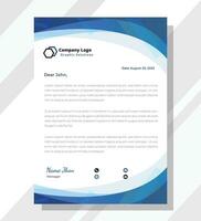 Modern professional corporate letterhead design, letter head, letterhead, creative business or company letterhead design template vector