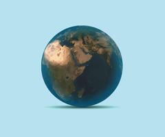 Planet Earth globe isolated. Elements of this image furnished by NASA. 3D rendering vector