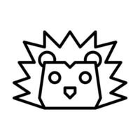 hedgedog icon, sign, symbol in line style vector