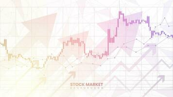 Successful stock market statistical information with up arrows. Financial yield curves, candlestick chart, bond data, and upward-sloping graph on white background. Successful stock market wallpaper vector