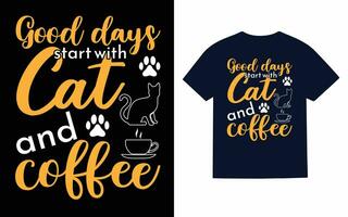 Cat T-Shirt Design vector