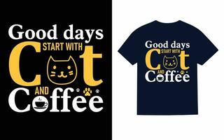 Cat T-Shirt Design vector