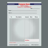 English Cash memo design. Vector Business cash memo free vector.