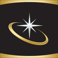 Sparkling Shining Star Logo Vector