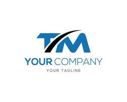 initial letter TM linked logo design vector template.