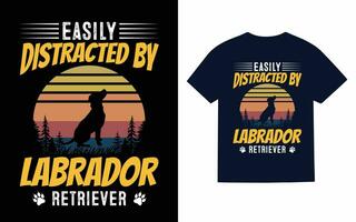 Labrador perdiguero perro camiseta diseño, tipografía, vector, t camisa vector