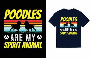 Poodle Dog T-Shirt Design, Typography, Vector, T shirt vector