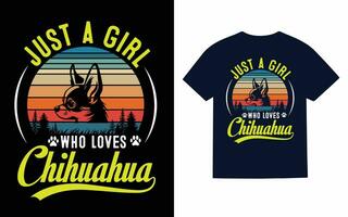 Chihuahua Dog T-Shirt Design, Typography, Vector, T shirt vector