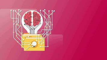 uma computador processador com milhões do conexões e sinais. tecnologia CPU fundo. pulsos e sinais a partir de a lasca propagar através a placa mãe video