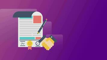 Signature on Contract by Pen in Male Hand. Sign Document on Deal at Office Work Indoors. Write Business Agreement or Undersign Protocol of Convention. Initials of Customer on Notification or Record video
