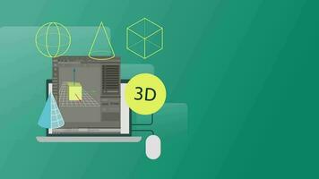 proyecto gerente negociaciones a automotor ingeniero trabajando en computadora, diseño 3d modelo para verde energía eléctrico motor. automatizado montaje línea fabricación vehículos control deslizante Disparo video