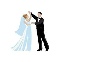 Braut und Bräutigam Tanzen zuerst tanzen beim das Hochzeit Party. Gefühl glücklich. zuerst Hochzeit tanzen beim das Hochzeit Tag video