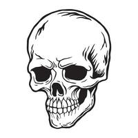 Skull hand drawn illustrations for the design of clothes, stickers, tattoo etc vector