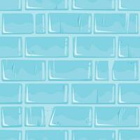 Cracked Ice Brick Wall Texture, Aged Old Castle Background, Square Seamless Pattern vector