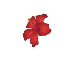 Red dark hibiscus flower drawing line art icon graphics coloring pages for kids free download vector