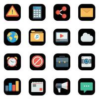 Flat icon for mobile phone and computer vector