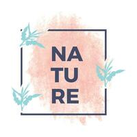 naturaleza marcos con mano dibujado hojas, diseño plantillas en línea estilo. vector botánico contorno fronteras utilizar para Boda invitaciones, saludo tarjetas, social medios de comunicación cuentos, etiqueta