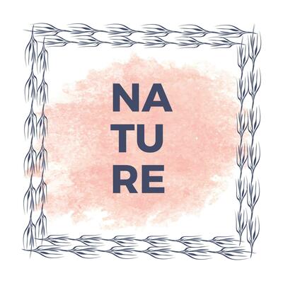 Nature frames with hand drawn leaves and tree, design templates in line style. Vector botanical outline borders. Use for wedding invitations, greeting cards, social media stories, label