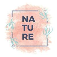 naturaleza marcos con mano dibujado hojas, diseño plantillas en línea estilo. vector botánico contorno fronteras utilizar para Boda invitaciones, saludo tarjetas, social medios de comunicación cuentos, etiqueta