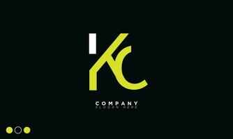 kc alfabeto letras iniciales monograma logo ck, k y C vector