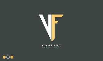 VF Alphabet letters Initials Monogram logo FV, V and F vector