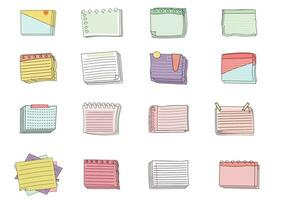 Paper note set.Blank notes with tape and stickers.Notebook collection with curled corners. Adhesive Note,Checked Pattern,Paper,Education. Vecter message and notepaper concept. vector