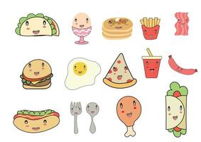 Different kind of sweet and bakery icons.such as ice cream,cake,smoothies,bread,Pizza.Set of desserts and bakery on white background. vector