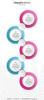 Infographic arrows with step up options. Vector template in flat design style