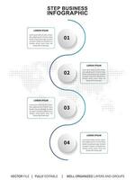 Steps business data visualization timeline process infographic template design with icons vector