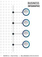 vistoso infografía geometría pasos. moderno 4 4 pasos infografía diseño presentación. naranja, azul, púrpura, y verde color opciones vector