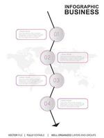 vistoso infografía geometría pasos. moderno 4 4 pasos infografía diseño presentación. naranja, azul, púrpura, y verde color opciones vector