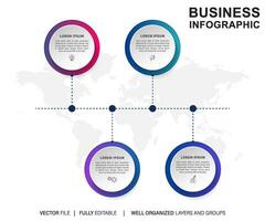 plantilla de diseño infográfico con lugar para sus datos. ilustración vectorial vector