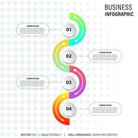 4 steps process modern infographic diagram vector