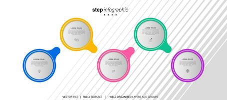 Progress bar. Step process graphic indicator design, app abstract interface element, website color download stage. Vector infographic set