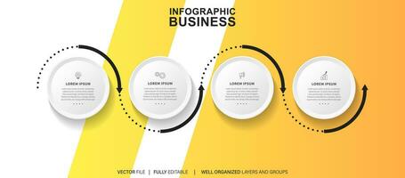 New product development infographic chart design template. Editable infochart with icons. Instructional graphics with 4 step sequence. Visual data presentation. vector