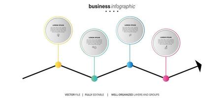 Progreso bar. paso proceso gráfico indicador diseño, aplicación resumen interfaz elemento, sitio web color descargar escenario. vector infografía conjunto