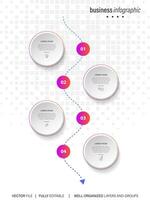 creativo concepto para infografía con 4 4 pasos, opciones, partes o procesos. negocio datos visualización. vector