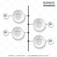 Creative concept for infographic with 4 steps, options, parts or processes. Business data visualization. vector