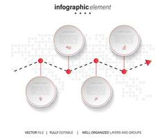 infografía modelo para negocio. 4 4 pasos moderno cronograma diagrama con la carretera viaje concepto, presentación vector infografía.